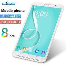 8-дюймовый планшетный ПК мобильный телефон 4G Телефонный звонок 6G+ 64G Android 8,0 Octa Core 3g 4G LTE мобильный телефон, планшет двойной sim-беспроводной доступ в Интернет 2,4G/5G