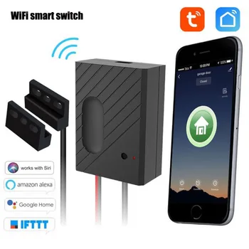 

Wifi Remote control Garage door openers inching Relay swith using Tuya app compatible with amazon alexa goolge home IFTTT