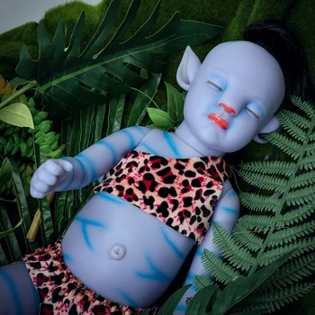 

20 Inches 51CM Reborn Baby Doll Lifelike Newborn Sweet Blue Baby Boy Night Light Full Vinyl Doll Gift Toy for Children