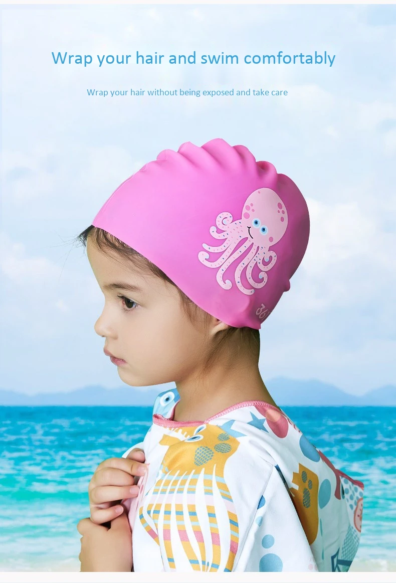 ピンクと水色のセット スイムキャップ スイミングキャップ 子供プール  水泳帽子