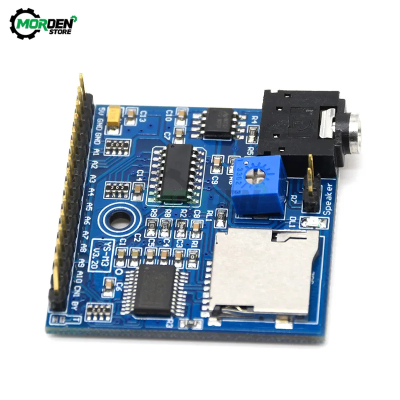 Voice Playback Module Board MP3 Music Player SD/TF Card Integrated IO Trigger UART Protocol Control for Arduino | Инструменты
