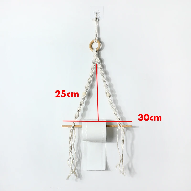 Nordic Style Wall Hangs Wooden Stick Storage Rack Braid By Hand Woven Wooden Stick Shelf Bedroom Living Room Home Decoration