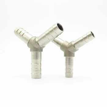

6mm 8mm 10mm 12mm 13mm 20mm Hose Barb Y Type 3 Three Way 304 Stainless Steel Pipe Fitting Connector Adapter