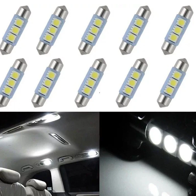 5050 3 Smd 31 мм 36 мм 39 мм яркие белые светодиодные автомобильные C5W 3Smd DC 12 В гирлянда внутренний купол свободный светильник лампа сигнала поворота