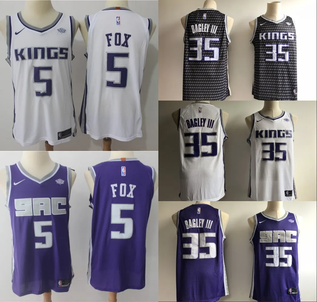 A+++ Качественная мужская одежда для взрослых#35 Marvin Bagley III Джерси Sacramento