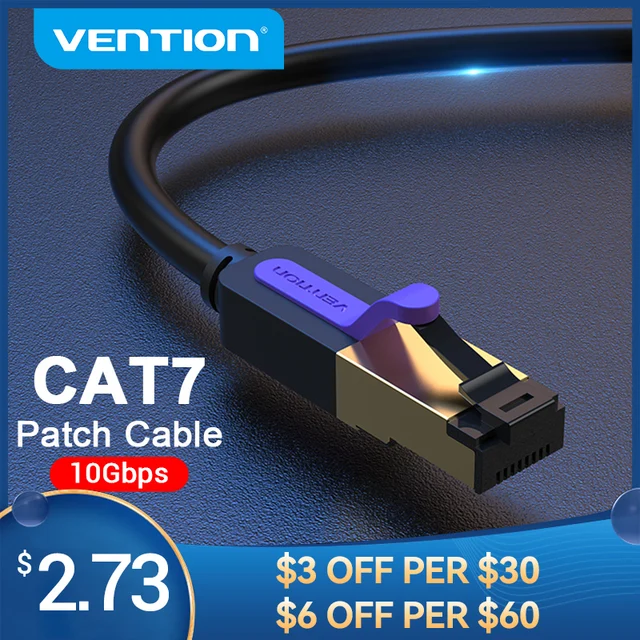 Vention Ethernet Cable RJ 45 Cat7 Lan Cable STP RJ45 Network Cable for Cat6 Compatible Patch Cord for Router Cat7 Ethernet Cable 1
