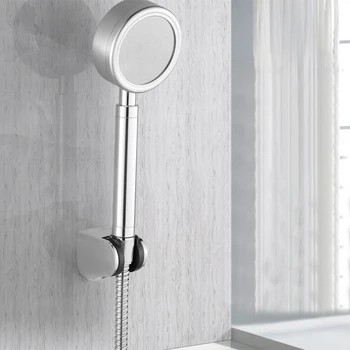 

Space Aluminum Shower Head Universal Bathroom Supercharged Silver White Bathroom Large Shower Head Handheld
