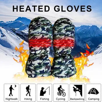 

Winter Motorcycle Riding Gloves Outdoor Sports Camouflage Warm Mittens Windproof And Waterproof Thickening Heating Gloves