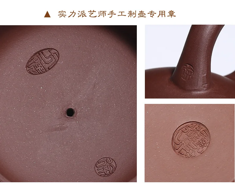 Yixing Clay Teapot Raw Ore Purple Clay round Rhyme Pot Handmade Clay Tea Set Wholesale Gift Customization a Generation of Fat