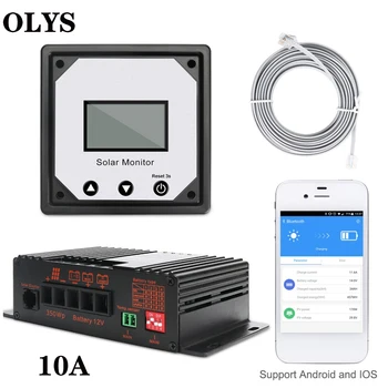 

OLYS MPPT 10A 12V Solar Controller Mobile Phone APP Use Solar Battery Regulator Bluetooth Monitor Auto Solar Charge Controller