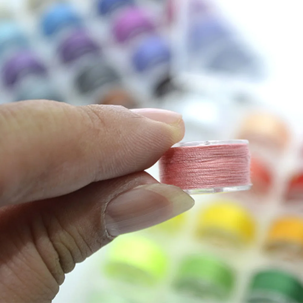36 50 Bobbins Measuring Tape Professional DIY Craft Assorted Color Sewing Thread Set Scissor Lint Free Box Packed For Brother