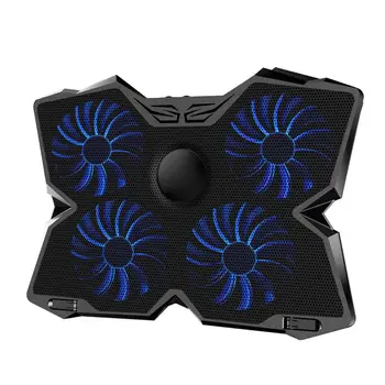 

Four Fans 2 USB Ports Laptop Cooler Cooling Pad Notebook Stand for 14-17Inch