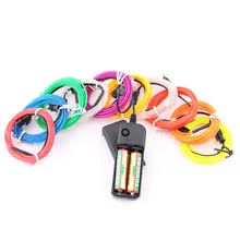 Автомобильная светодиодная лента неоновая лампа EL Wire 2-5 м гибкая веревка для вечерние украшения автомобиля светодиодные ленты EL Wire с контроллером для улицы