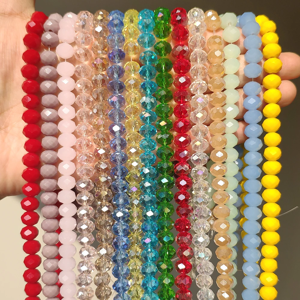 Cuentas de cristal para pulseras, abalorios redondos de cristal austriaco Multicolor facetados para fabricación de joyas, de pulsera Diy, 3/4/6/8mm AliExpress Joyería y