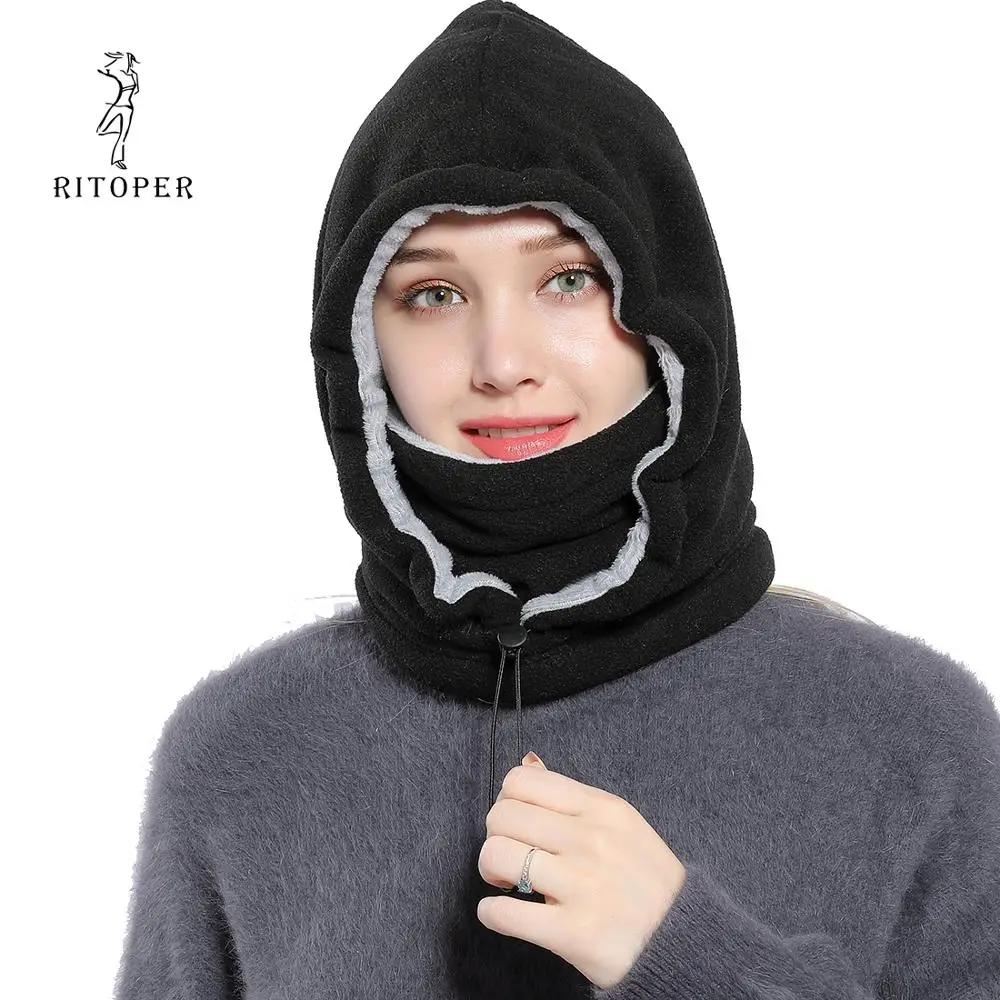 RITOPER женские ветроустойчивый сноуборд Skullies Face Beanies мужские утолщенные Балаклавы