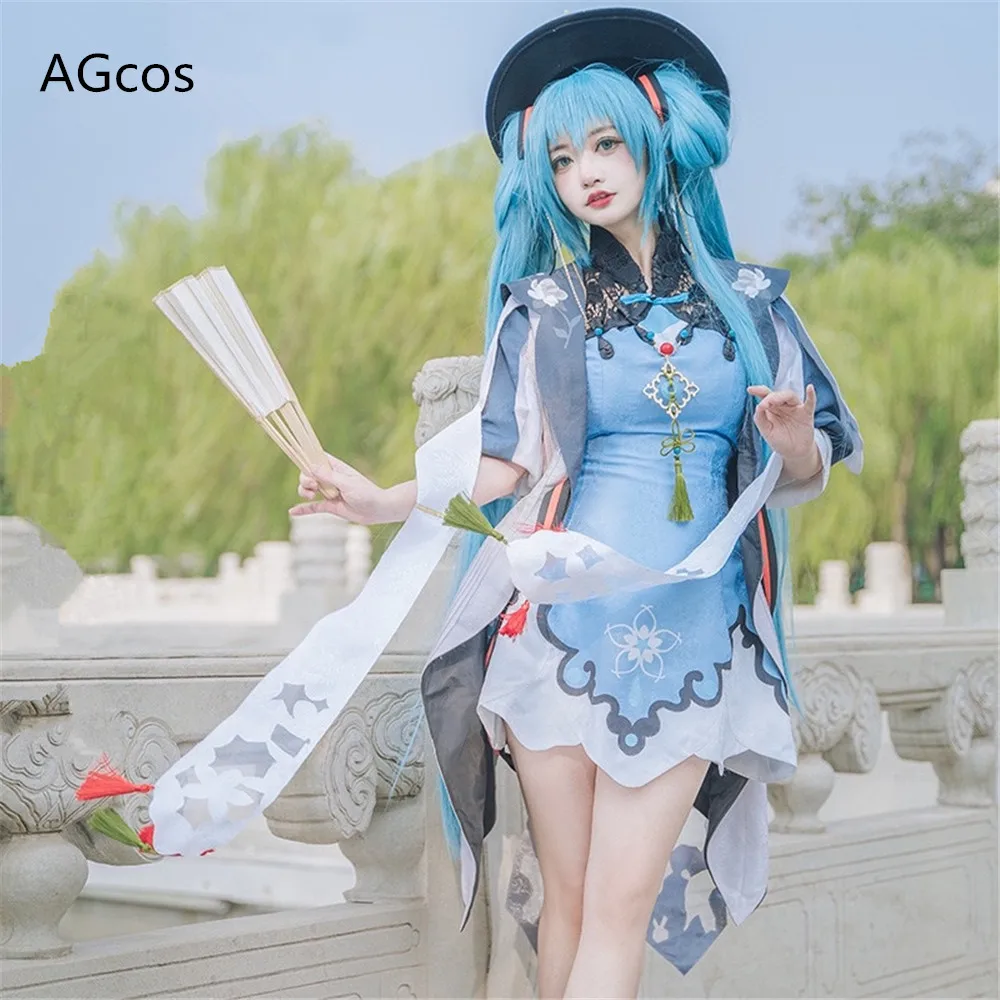 

Женский костюм для косплея аниме «VOCALOID Girl Miku»
