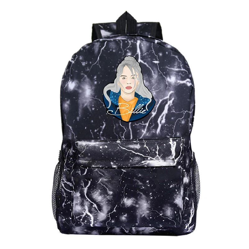 4 Красивый рюкзак Billie Eilish, узор, рюкзак для ноутбука, красивая Мужская и женская повседневная школьная сумка для мальчиков и девочек - Цвет: 4