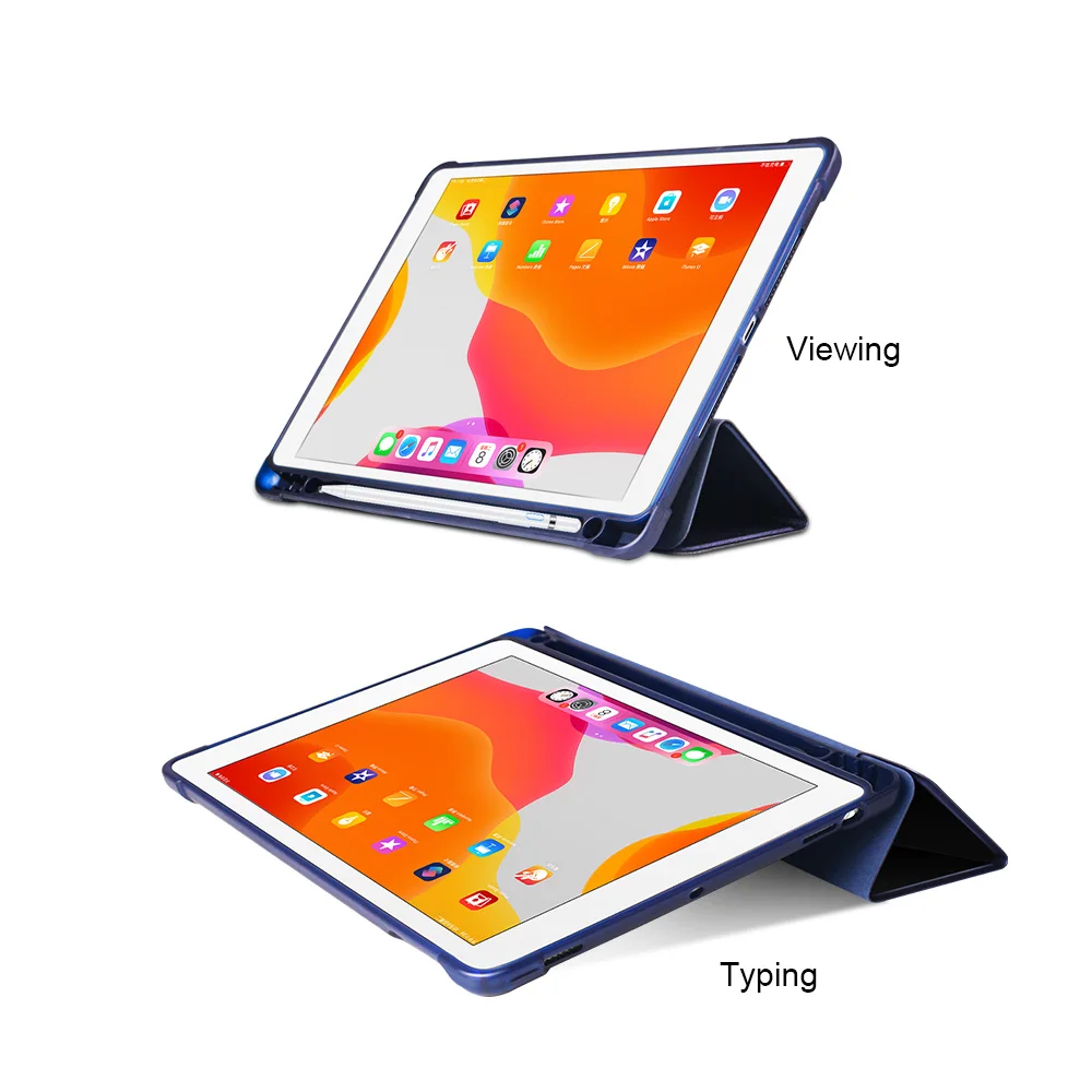 Подходит для iPad 10," с ручкой лоток силиконовый чехол для iPad seventh generation Funda кожаный умный чехол A2197 A2200 A2198