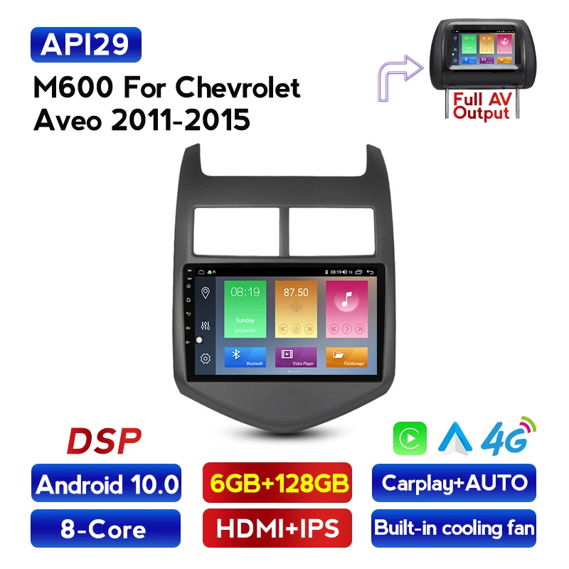4 Core,1+16G GLXQIJ Für Chevrolet Aveo Sonic 2011-2013 Autoradio Android 10.0 Multimedia Video Player FM-Empfänger Mit GPS Navigation IPS Touchscreen Bluetooth/WiFi/SWC/Bluetooth/DSP 4 Core,1+16G GLXQIJ Für Chevrolet Aveo Sonic 2011-2013 Autoradio Android 10.0 Multimedia Video Player FM-Empfänger Mit GPS Navigation IPS Touchscreen Bluetooth/WiFi/SWC/Bluetooth/DSP