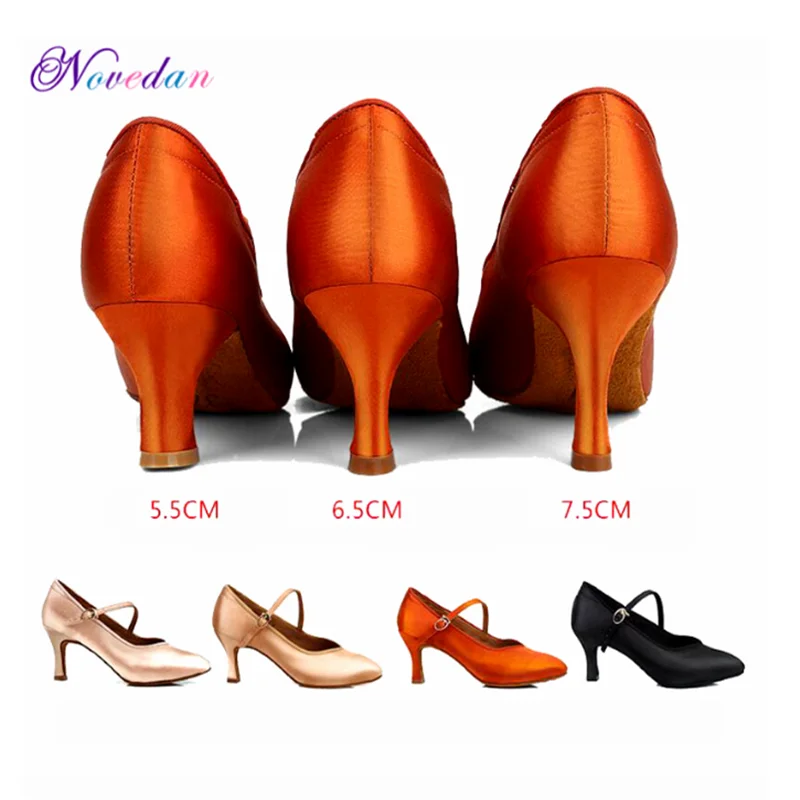Women Dance Shoes High Low Heel Ballroom