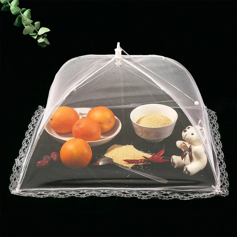 Food cover Food Covers Mesh Foldable Kitchen Anti Fly Mosquito Tent Dome Net Umbrella Picnic Protect Dish Cover Kitchen Accessories