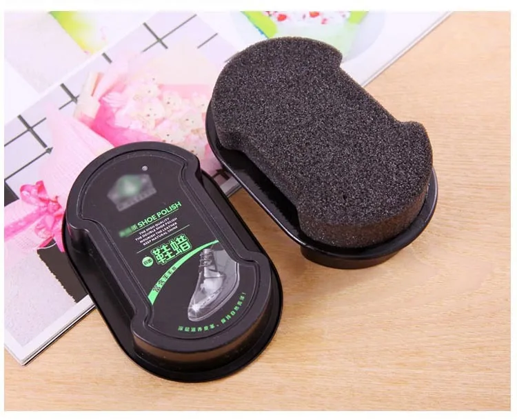 Double-Sided a Wipe That Is Light Shoe Wax Genuine Leather Maintenance Nursing Care Shoe-brush Sponge Colorless Leather Shoes Br