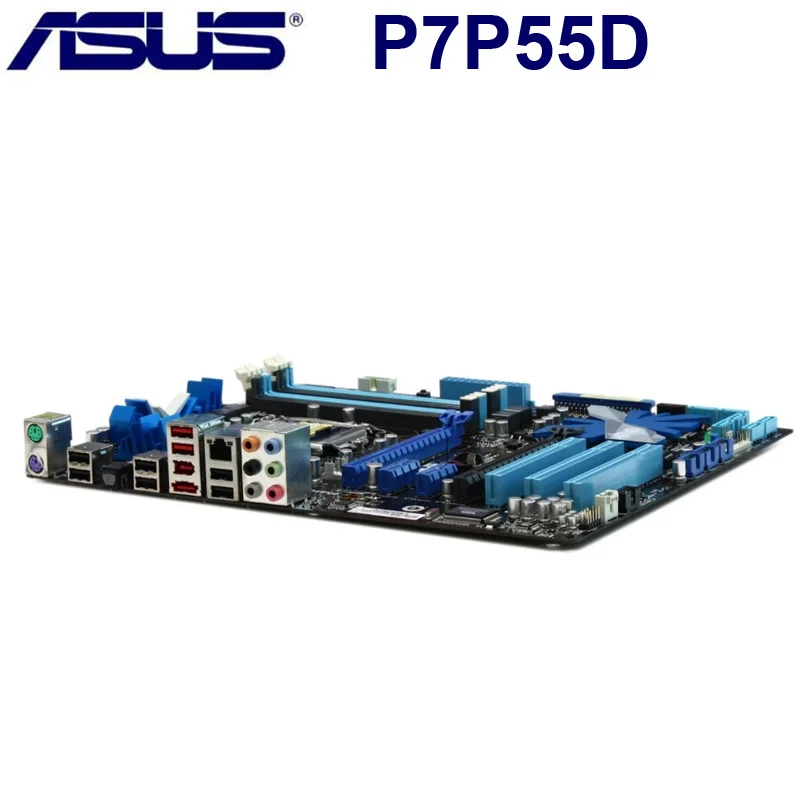 Материнская плата LGA 1156 Asus P7P55D DDR3 1156 Core i7/Core i5 USB2.0 SATA II P7P55D Intel P55 оригинальная настольная Материнская плата Asus