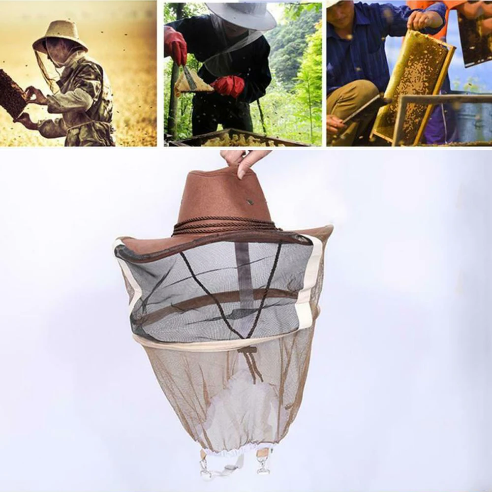 Для пчеловодства ковбойская шляпа москитная пчела насекомое сетчатая вуаль Защитная крышка для лица