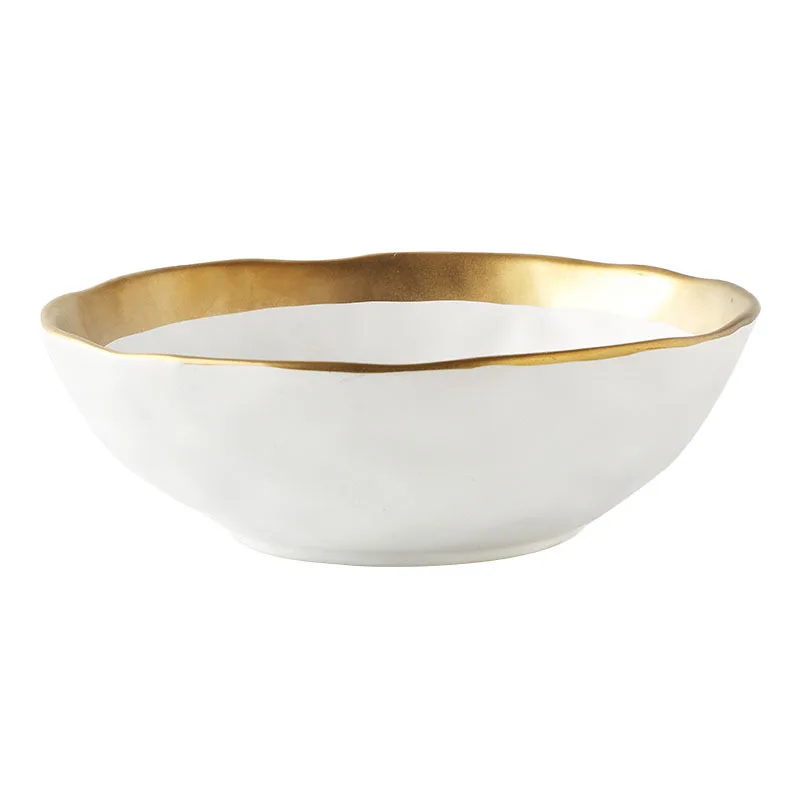 Ceramic Black and White Tableware, Ceramic Service Plates, Kitchen Appliances, Kitchen Supplies, Rice Soup Bowls, Tableware