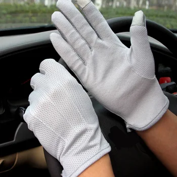 

Fashion Men's Touch Screen Driving Gloves Summer Thin Cotton Outdoor Sports Fitness Cycling Sunscreen Short Sun Gloves L20