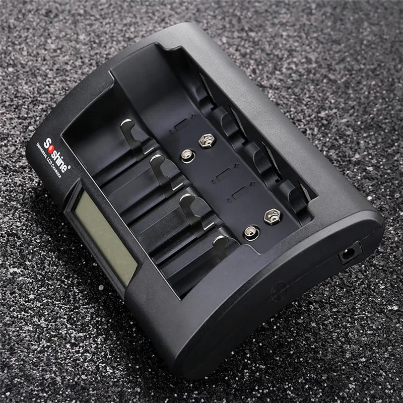 LCD Universal Portable Battery Charger for AA AAA C D 9V NiMH Batteries Support Quick Charge With Car Charger Port 40AUG20