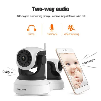 

1080P Wireless Security IP Camera Wifi IR Cut-out Night Vision Audio Recording Surveillance Network Indoor Baby Monitor