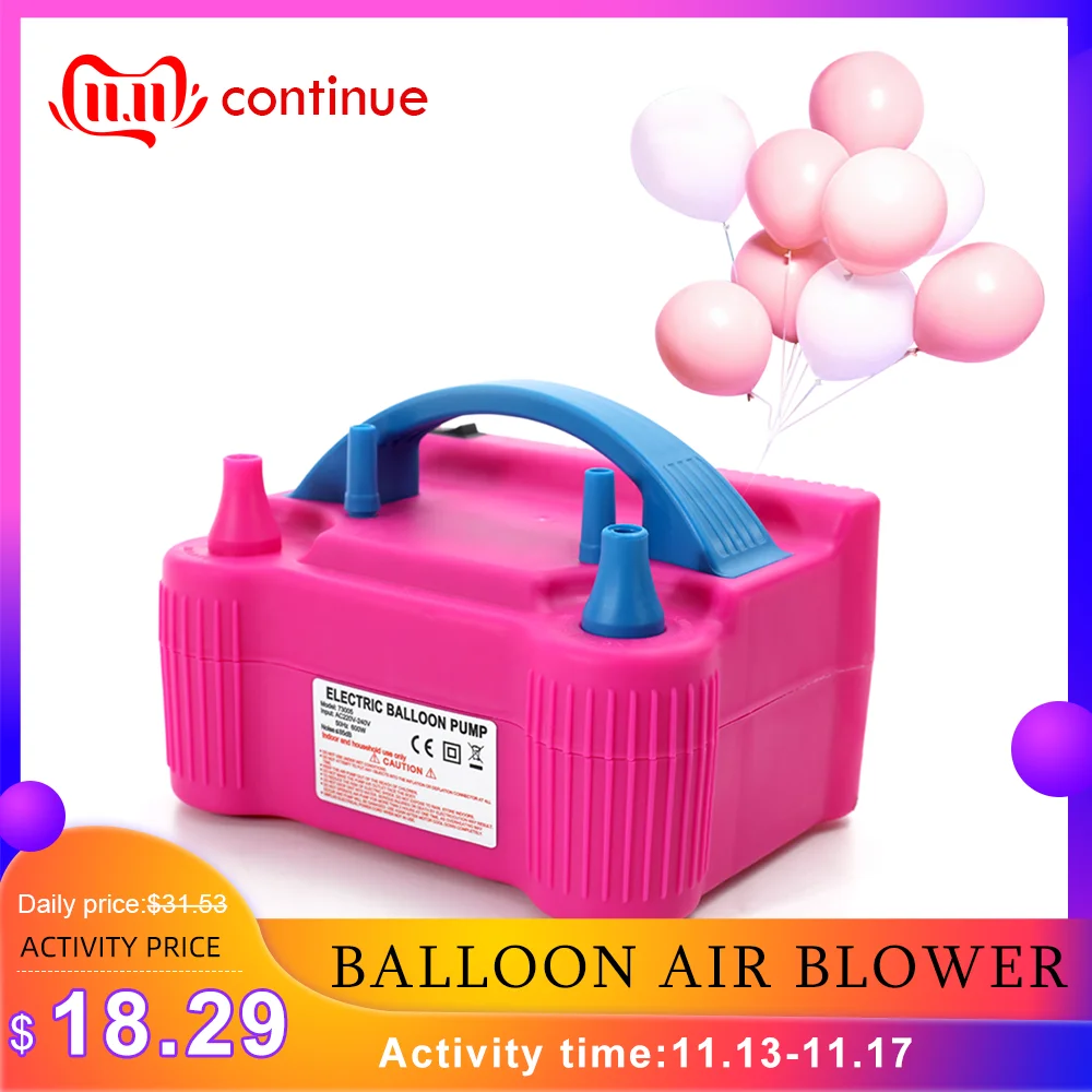 

110V/220V Electric High Power Inflating Two Nozzle Air Blower Fast Portable Inflatable Tool Electric Balloon Inflator Pump