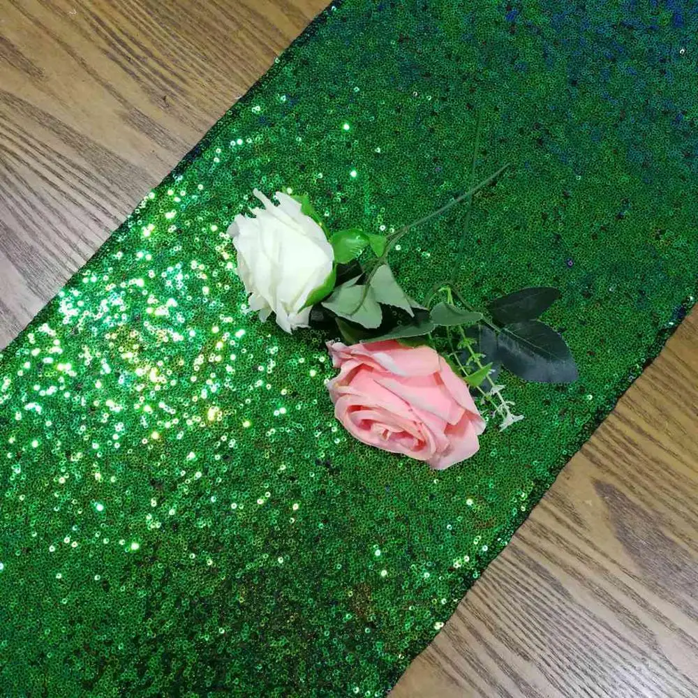 Changed Green-2 pack Блесток Настольная дорожка 12x108 дюймов розовое золото вечерние украшения набор из 2 блеск Настольная дорожка s вечерние свадебные бегунки для столов-М - Цвет: Changed Green-2 pack