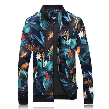 

Spring fashion MA-1 bomber jacket men printed pattern slim fit street coats pilot bomber jackets mens baseball jacket Korean 5XL