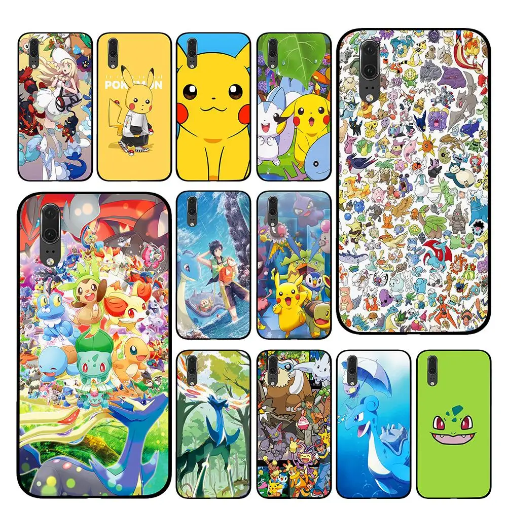 

Pikachue Japanese Anime For Huawei Honor V9 V10 8 9 10 8X 5A 7A 5X Play Lite TPU Phone Cases Cover