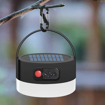 

Solar Powered Lantern Camping Light LED Mini Hanging Lamp for Tent Lamp Solar USB Rechargeable Waterproof Tent Light