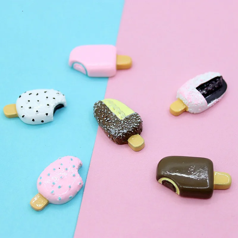20 штук смешанные резиновые головистой формы эскимо игрушки Kawaii Мороженое