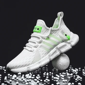 

Light Male Shoes Summer Fashion Casual Shoes White Sneakers For Men Popcorn Rubber Combination Bottom Elastic Trainers Footwear
