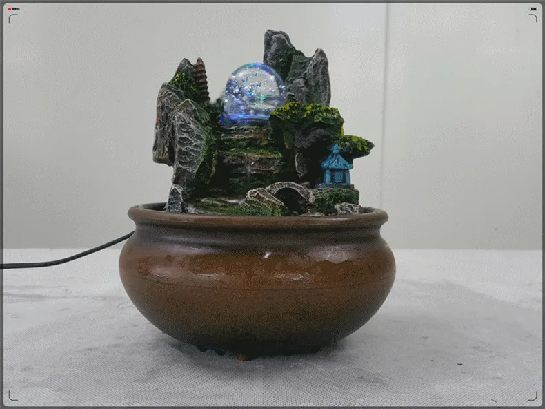 Европейский скала фонтан Desktop фэн шуй украшения нет. 6660 искусственный Крытый