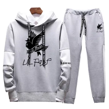 

men's new brand autumn and winter hooded sweatshirt + drawstring pants men's hooded suit