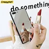 Simple Square Cosmetic Silvery mirror Anti Fall Silicone Phone Case For iphone 12 11 Pro 7 8 Plus 6 X Xs Max XR Soft Plain Cover ► Photo 3/6