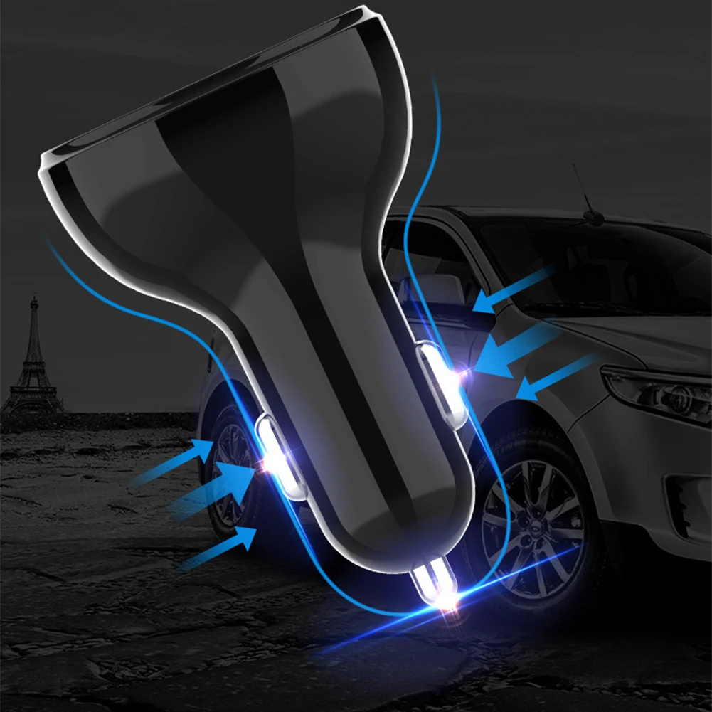 Двойной usb type-c монитор напряжения ABS аксессуары адаптер питания розетка автомобильное зарядное устройство цифровой дисплей устойчивый к царапинам мобильный телефон