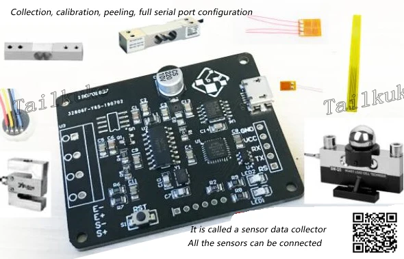 

Weighing Sensor Floor Scale Strain Gauge Pressure 24-16 Bit ADC Weight Data Acquisition USB Serial Output KG