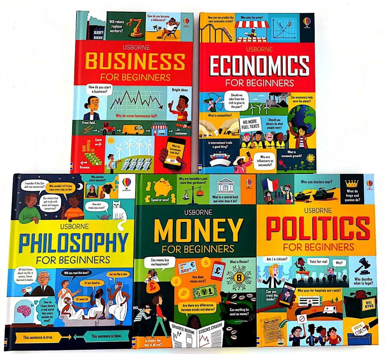 5PCS/Set Usborne Money Business Economics Philosophy Politics for Beginners  Kids English Picture Book Hardcover Age 10 to 13+|Education & Teaching| -  AliExpress