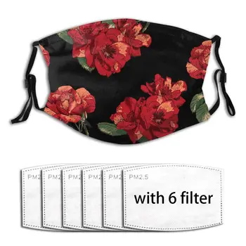 

Anti Dust Rose Red Windproof Breathable PM2.5 Anti Dust Mask Unisex Activated Carbon Filter Mouth Bacteria Face Masks