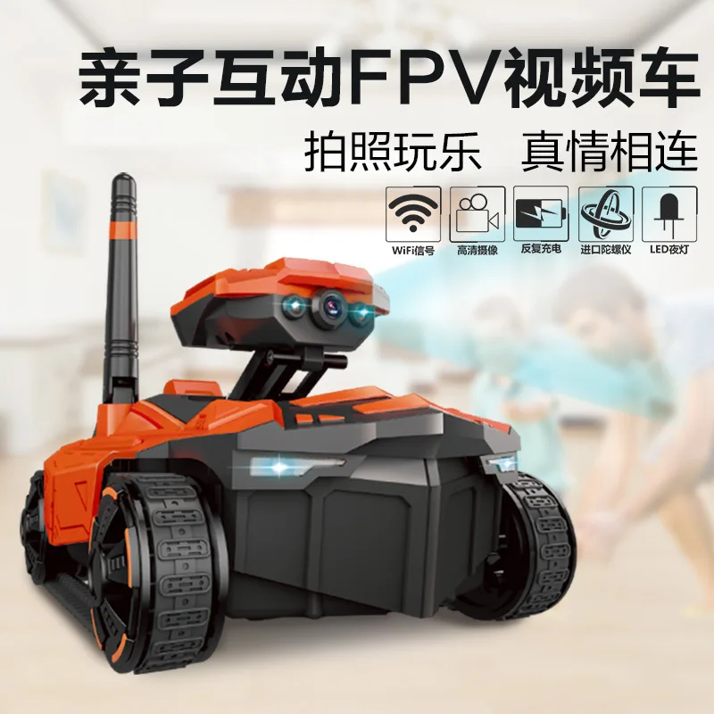 

Ya Gotta 211 Real-Time Transmission High-definition Electrical Adjustment Camera Video Mini Tank Battle Smart Remote Control Car