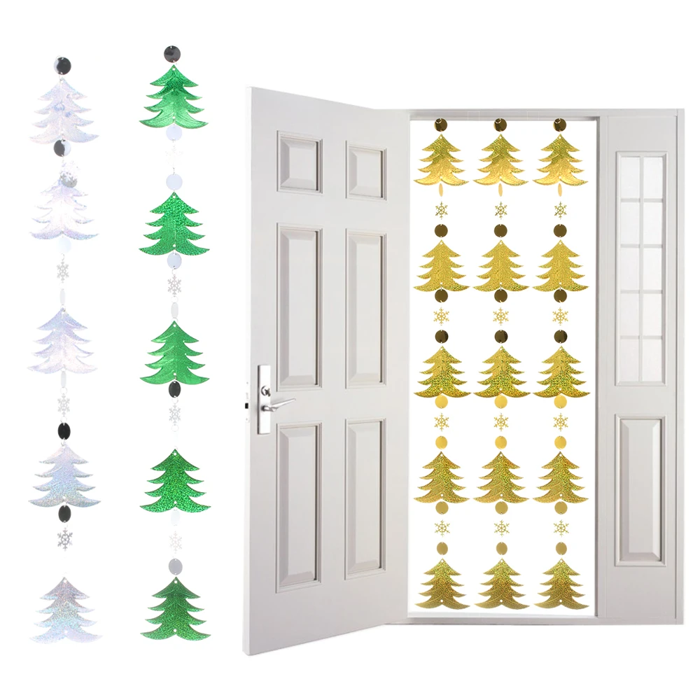 

DIY Home Decorations Sequin Curtains Christmas Festive Party Supplies Christmas Tree Snowflakes Sequins Drop Ornaments