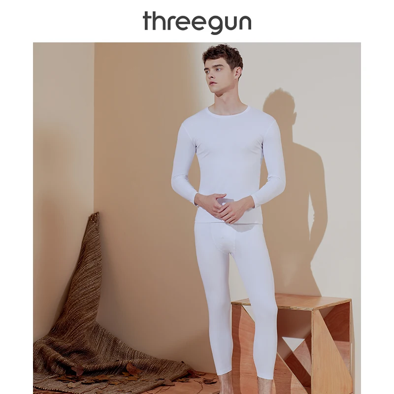 THREEGUN комплект термобелья для мужчин высокое качество Стеганный хлопок легкий