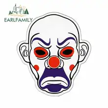EARLFAMILY 13cm x 11.5cm for Sad Creepy Mad Clown Cartoon Car Stickers Sunscreen Vinyl JDM Waterproof Anime DIY Fine Decal